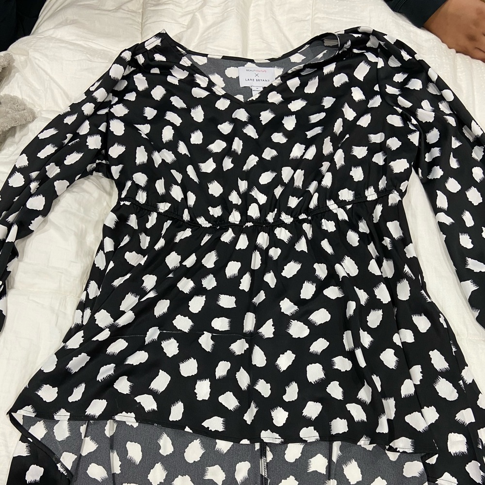 Lane Bryant high low printed shirt